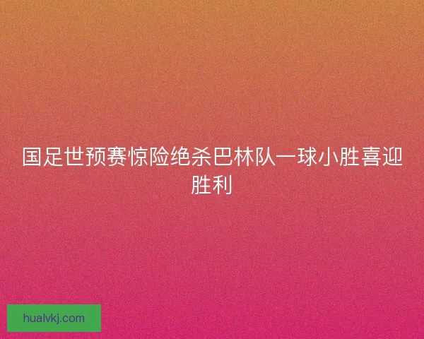 国足世预赛惊险绝杀巴林队一球小胜喜迎胜利